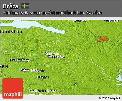 Physical Panoramic Map of Bråta