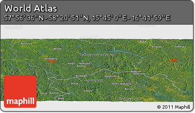 Satellite Panoramic Map of the Area around 58° 8' 44" N, 16° 13' 30" E