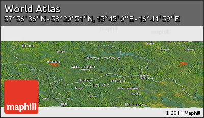 Satellite Panoramic Map of the Area around 58° 8' 44" N, 16° 13' 30" E
