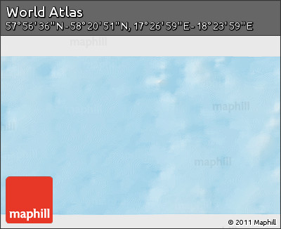 Physical 3D Map of the Area around 58° 8' 44" N, 17° 55' 29" E