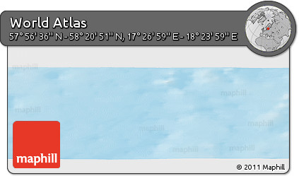 Physical Panoramic Map of the Area around 58° 8' 44" N, 17° 55' 29" E