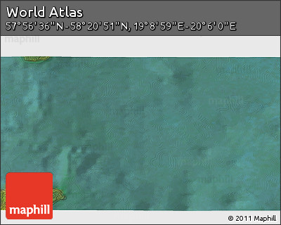 Satellite 3D Map of the Area around 58° 8' 44" N, 19° 37' 30" E