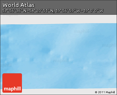 Physical 3D Map of the Area around 58° 8' 44" N, 19° 28' 30" W