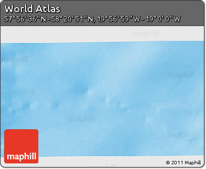 Physical 3D Map of the Area around 58° 8' 44" N, 19° 28' 30" W