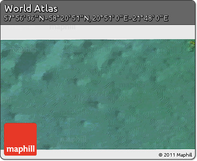 Satellite 3D Map of the Area around 58° 8' 44" N, 21° 19' 30" E