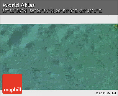 Satellite 3D Map of the Area around 58° 8' 44" N, 21° 19' 30" E