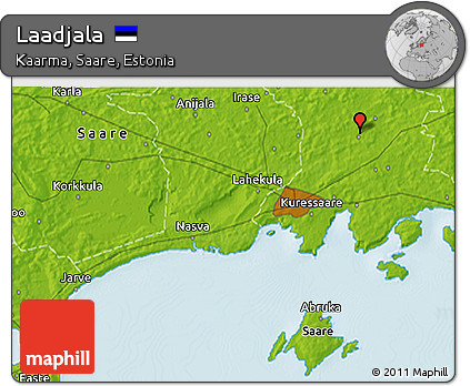 Physical 3D Map of Laadjala