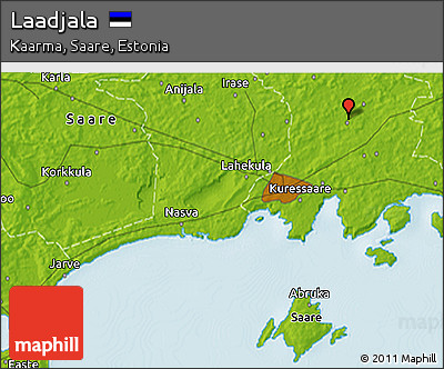 Physical 3D Map of Laadjala