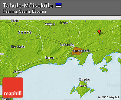Physical 3D Map of Tahula-Mõisaküla