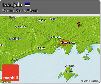 Physical 3D Map of Laadjala