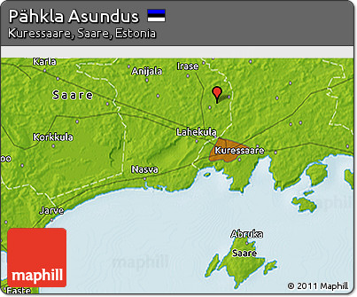 Physical 3D Map of Pähkla Asundus