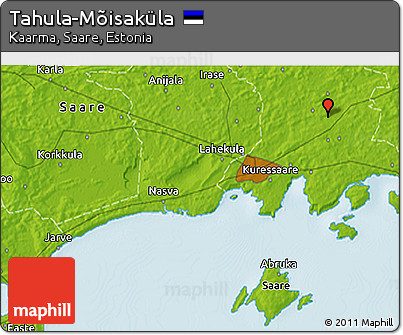Physical 3D Map of Tahula-Mõisaküla
