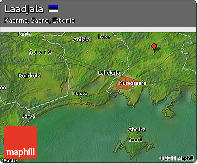 Satellite 3D Map of Laadjala