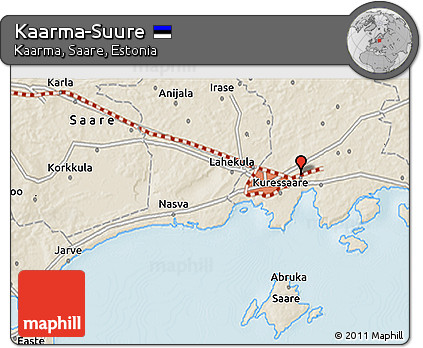 Shaded Relief 3D Map of Kaarma-Suure