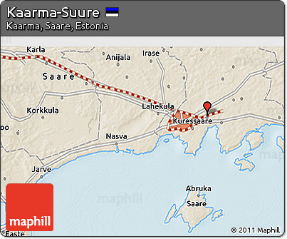 Shaded Relief 3D Map of Kaarma-Suure
