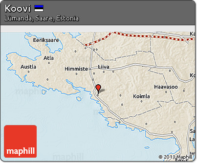 Shaded Relief 3D Map of Koovi