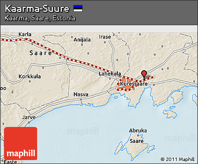 Shaded Relief 3D Map of Kaarma-Suure