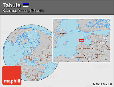 Gray Location Map of Tahula