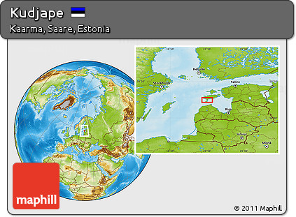 Physical Location Map of Kudjape