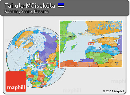 Political Location Map of Tahula-Mõisaküla