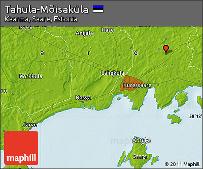 Physical Map of Tahula-Mõisaküla