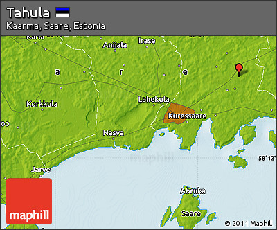 Physical Map of Tahula