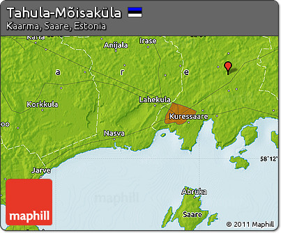 Physical Map of Tahula-Mõisaküla