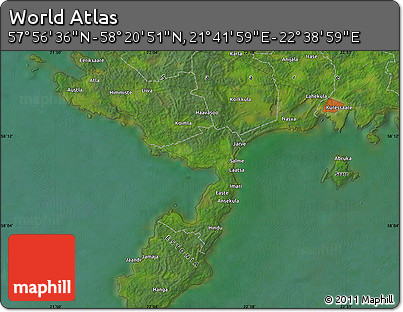 Satellite Map of the Area around 58° 8' 44" N, 22° 10' 29" E