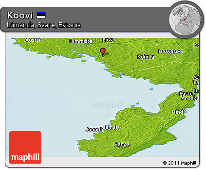Physical Panoramic Map of Koovi