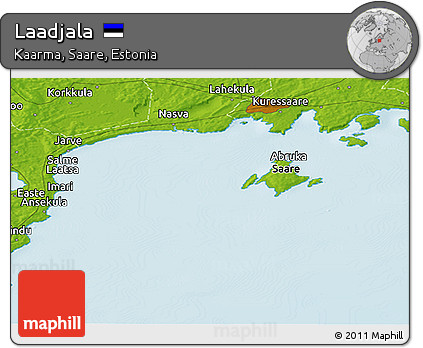 Physical Panoramic Map of Laadjala