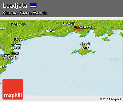 Physical Panoramic Map of Laadjala