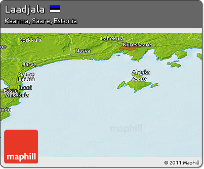 Physical Panoramic Map of Laadjala
