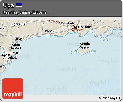 Shaded Relief Panoramic Map of Upa