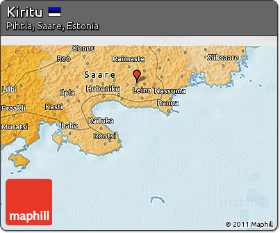 Political 3D Map of Kiritu