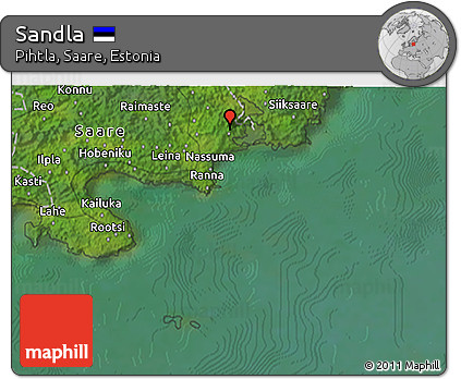 Satellite 3D Map of Sandla
