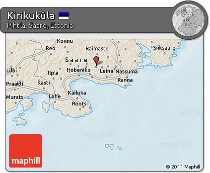 Shaded Relief 3D Map of Kirikuküla