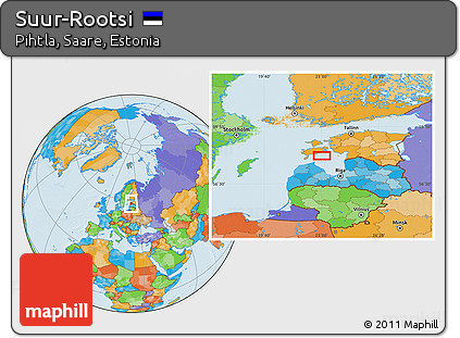 Political Location Map of Suur-Rootsi