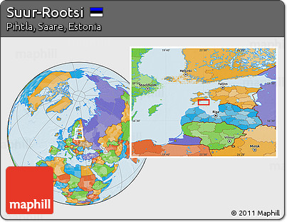 Political Location Map of Suur-Rootsi
