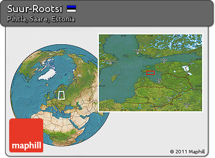 Satellite Location Map of Suur-Rootsi