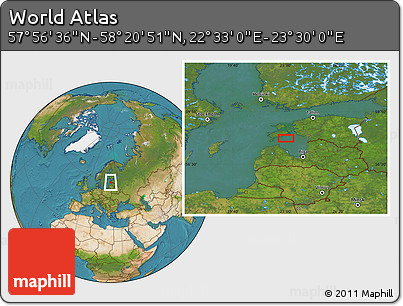 Satellite Location Map of the Area around 58° 8' 44" N, 23° 1' 29" E