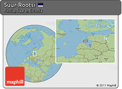 Savanna Style Location Map of Suur-Rootsi