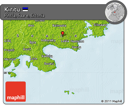 Physical Map of Kiritu