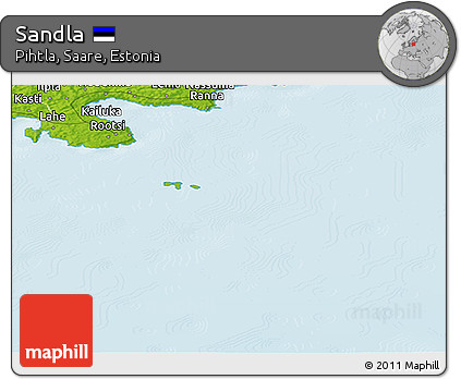 Physical Panoramic Map of Sandla