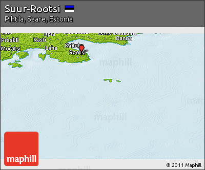Physical Panoramic Map of Suur-Rootsi