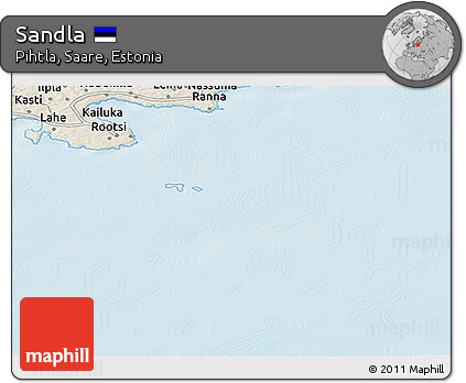 Shaded Relief Panoramic Map of Sandla
