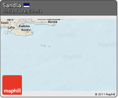 Shaded Relief Panoramic Map of Sandla