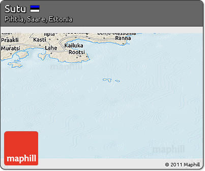 Shaded Relief Panoramic Map of Sutu