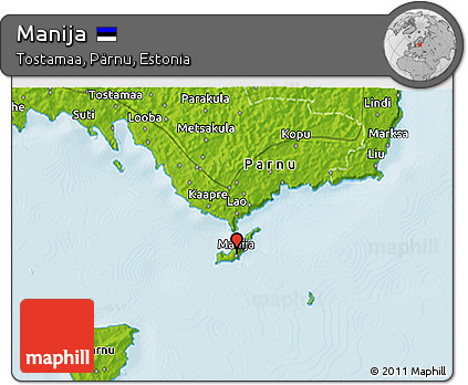Physical 3D Map of Manija