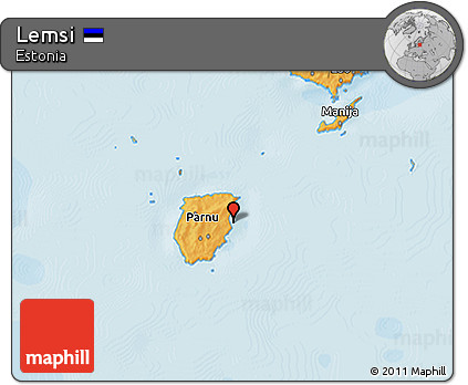 Political 3D Map of Lemsi