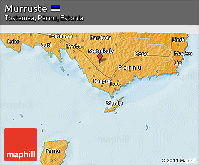 Political 3D Map of Murruste